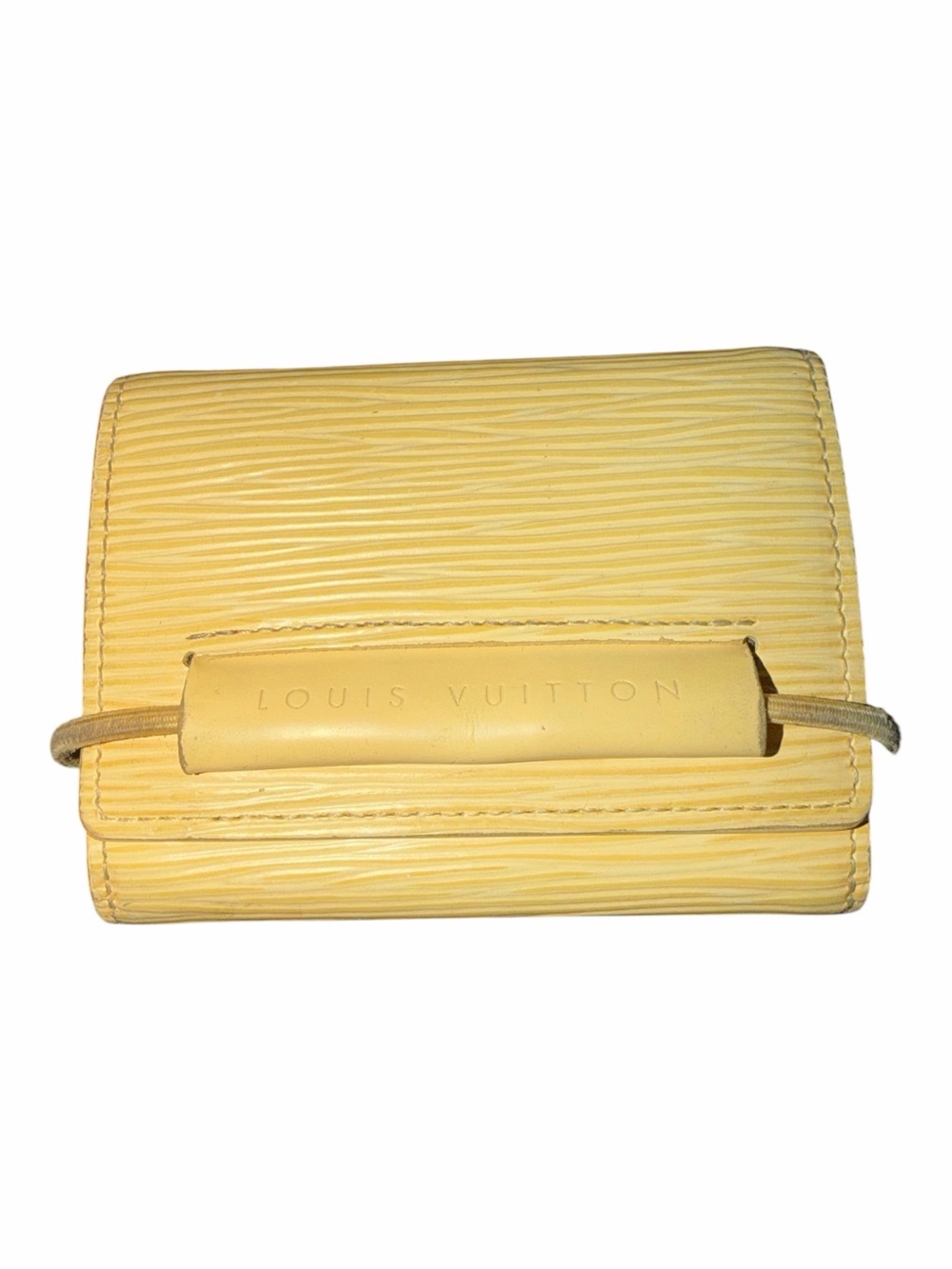 Vintage Louis Vuitton Epi Leather Porte Monnaie Elastique Wallet Yellow